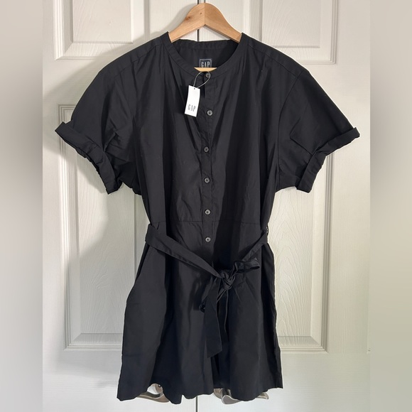 Gap Black Button Romper, sz Petite Large NWT - Picture 1 of 3